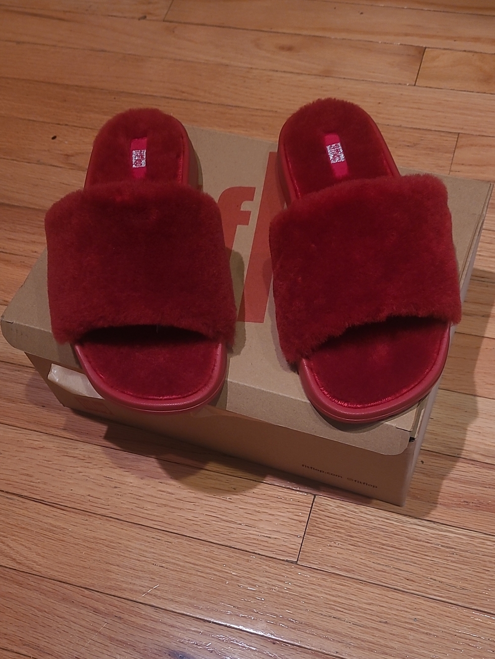 FITFLOP NEW FUR SLIPPERS, WOMEN 8